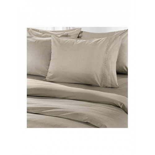Guy Laroche Extra Double Sheet with Rubber 160x200x32cm. Color Plus Taupe 100% cotton percale