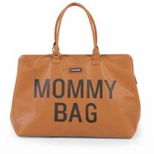 Childhome shoulder maternity bag/Mommy Leatherlook Brown 55x30cm.
