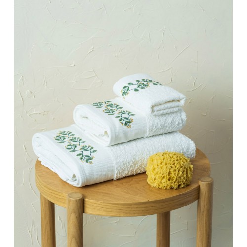 GM Home Bath Towels Set 3pcs Astera White